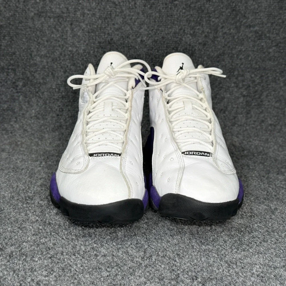 Jordan 13 Retro Shoes Men's 12 White Purple‎ Lakers Athletic Hooping Sneakers